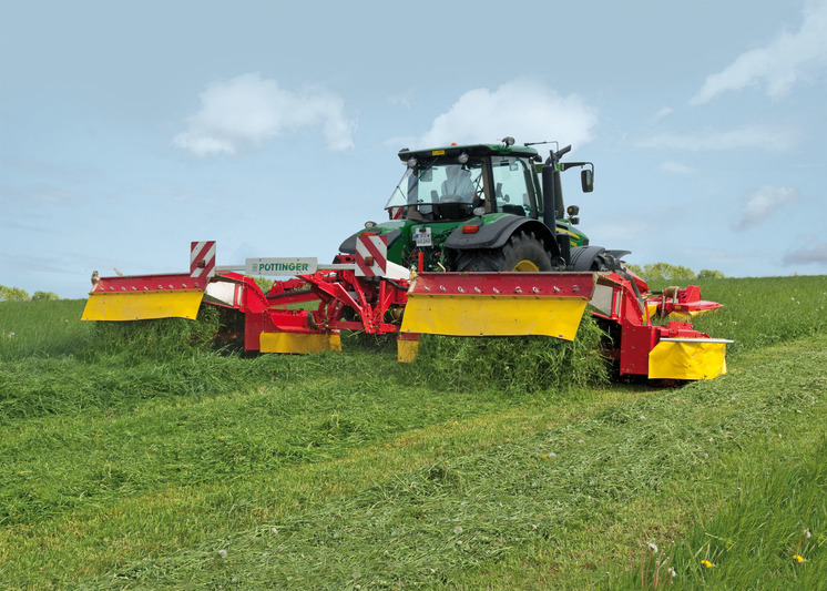 First mower with collector in action in Ireland